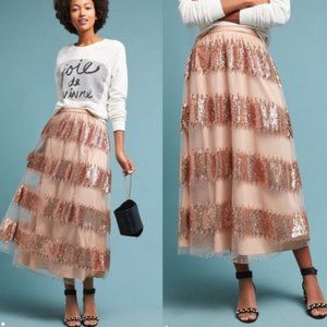 NEW Anthropologie Eva Franco Revelry Maxi Skirt 12
